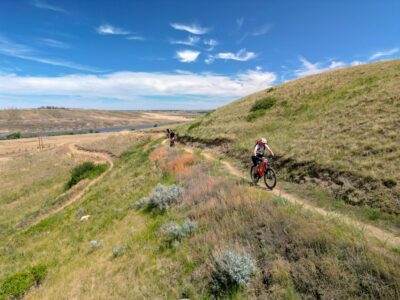 Mountain Biking Electric Biking in the Badlands Medicine Hat Alberta